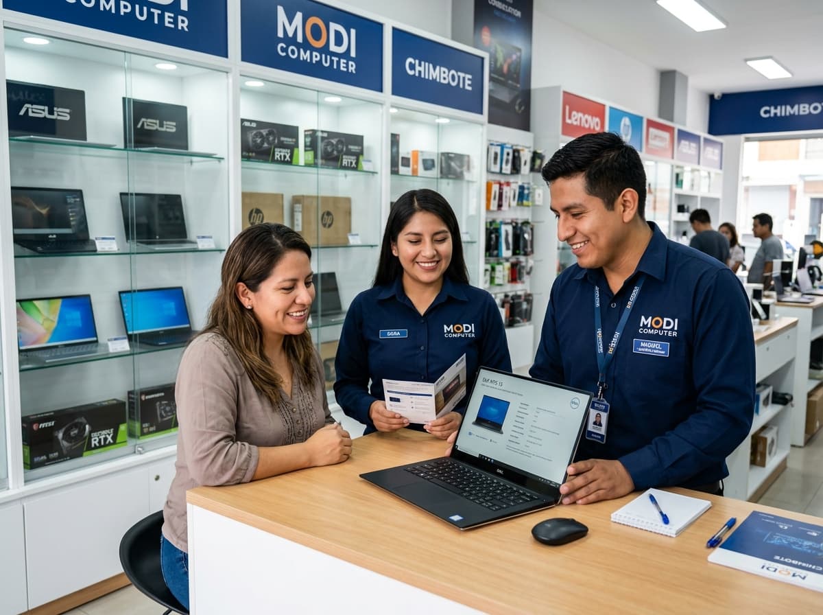 Equipo de Asesores y Showroom de MODI COMPUTER Chimbote